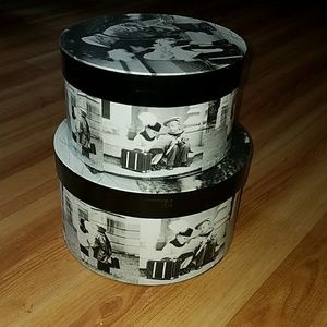 Set of 2 Nostalgic Hat Boxes